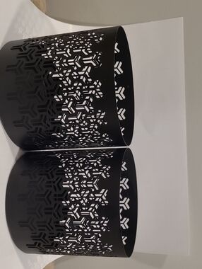 Yankee Candle Black Geometric Cutout Metal Luminary Pair